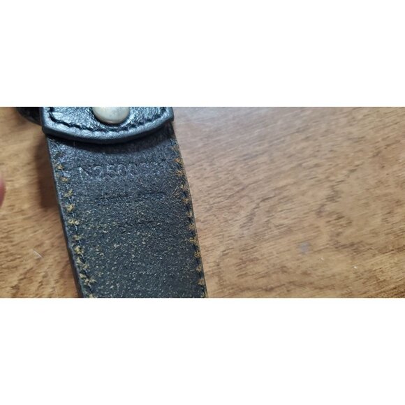 Vintage Black Leather Belt With Playing Card Motif & Silver Detailing Size 32 - Picture 4 of 9